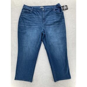 Catherines Jeans Womens 22W Petite Blue Right Fit Curvy Plus Stretch Comfort NWT
